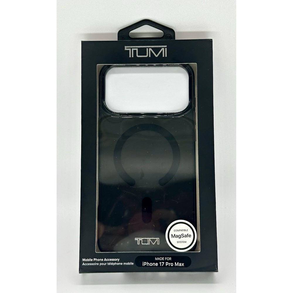 TUMI iPhone 17 Pro Max MagSafe Protective Case Black Clear Slim Cover New‎